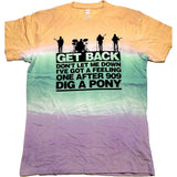 The Beatles -  Get Back Gradient-Dip Dye - Multicolor t-shirt