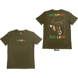 Bob Marley - One Love Dreads with Embroidered Logo - Green t-shirt