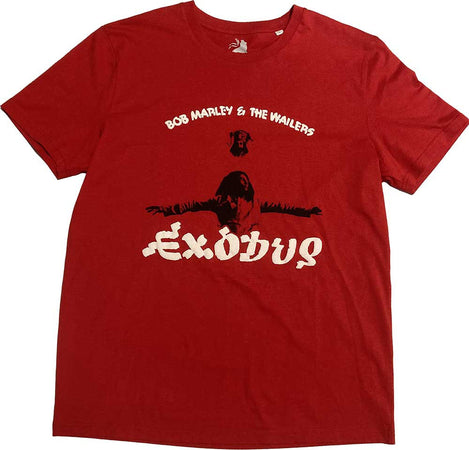 Bob Marley - Exodus Arms Outstretched- Hi-Build Red  t-shirt