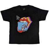 Rolling Stones - MTV - Rainbow Shadow Tongue - Black  t-shirt