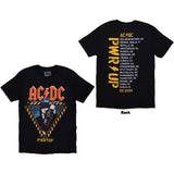 AC/DC - Angus Triangle PWR-UP  EU Tour '24  - Black T-shirt