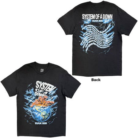 System Of A Down -Hand/Globe Tour '26 - Black t-shirt