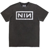 Nine Inch Nails - Classic Logo - Charcoal Grey Stone Wash t-shirt