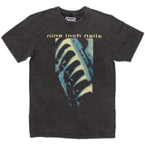 Nine Inch Nails - Pretty Hate Machine Text & Logo - Charcoal Grey Stone Wash t-shirt