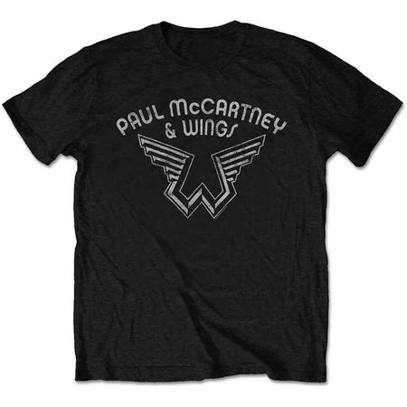 Paul McCartney - Wings Logo - Black t-shirt