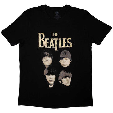 The Beatles -  4 Heads - Black t-shirt