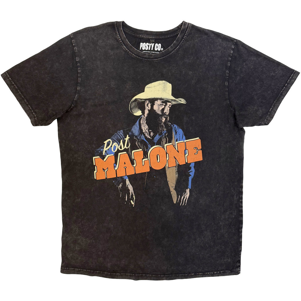 Post Malone - Cowboy - Black Stone Wash  t-shirt