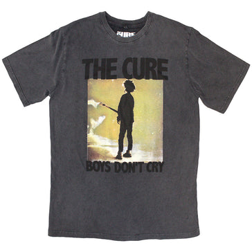 The Cure - Boys Don't Cry Box - Charcoal Grey Stone Wash t-shirt