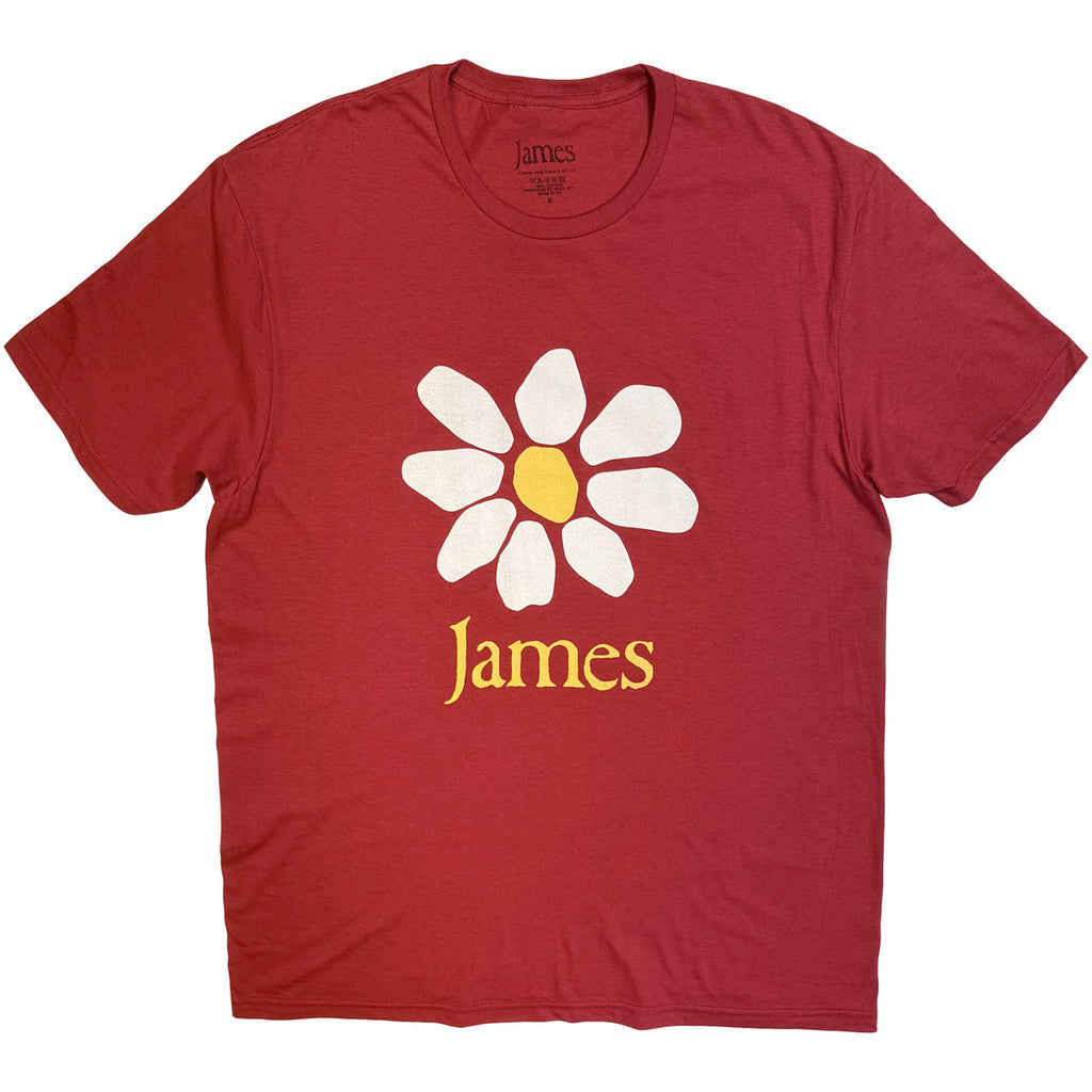 James - Daisy Logo - Red t-shirt