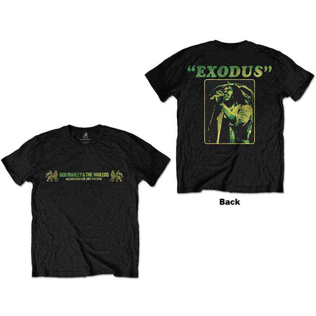Bob Marley - Exodus with Backprint - Black  t-shirt