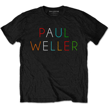 Paul Weller - Multicolour Logo - Black T-shirt