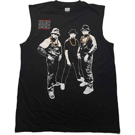 RUN DMC - Gold Chains Phot - Black Tanktop  t-shirt