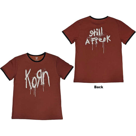 Korn - Logo-Still A Freak - Red Ringer t-shirt