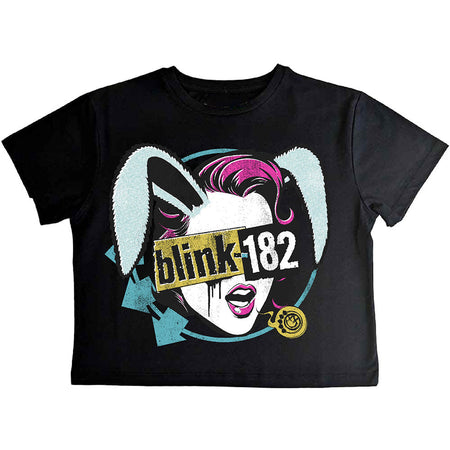 Blink 182 - Blind Date - Ladies Crop Top Black T-shirt