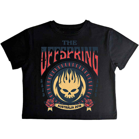 The Offspring - Australia 2018 - Ladies Crop Top Black T-shirt