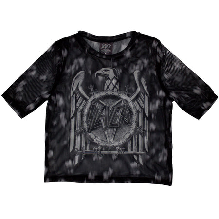 Slayer - Mono Eagle -Ladies Mesh Crop Top t-shirt