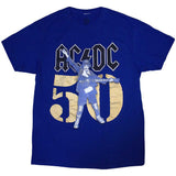 AC/DC - Gold Fifty  - Blue T-shirt