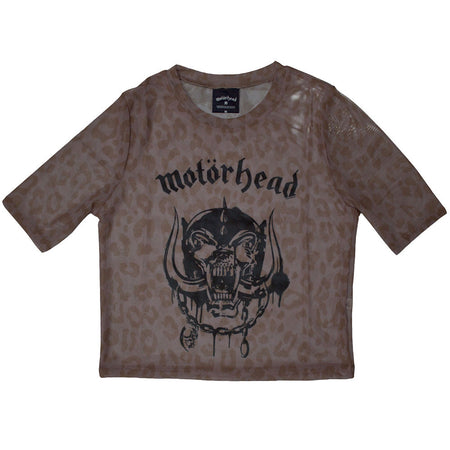 Motorhead - Warpig -Ladies Pink Mesh Crop Top t-shirt