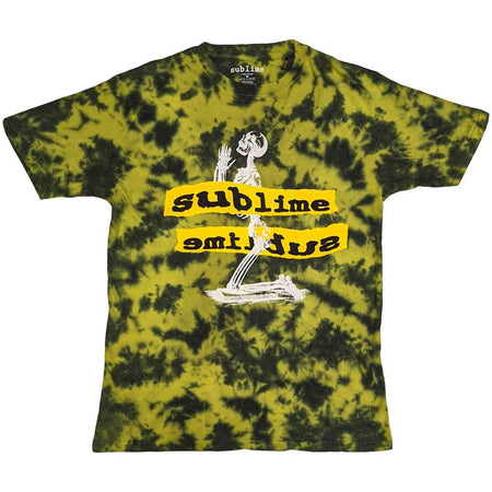 Sublime - Praying Skeleton - Yellow Tie Dye t-shirt