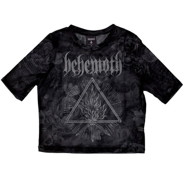 Behemoth - Furor Divinus - Ladies Black Mesh Crop Top t-shirt