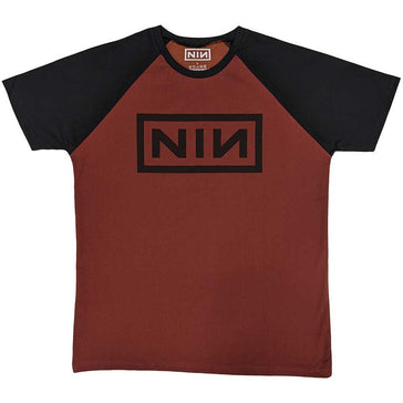 Nine Inch Nails - Classic Logo - Red & Black Raglan t-shirt