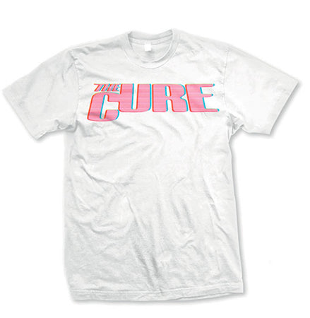 The Cure - Neon Logo-2019 Tour - White t-shirt