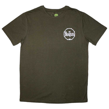 The Beatles - Mini Drum Logo - Green T-shirt