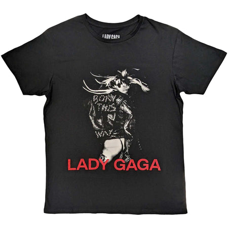 Lady Gaga - Leather Jacket - Black  T-shirt