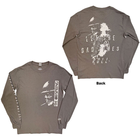 The Offspring - Skull - Charcoal Grey Longsleeve  t-shirt