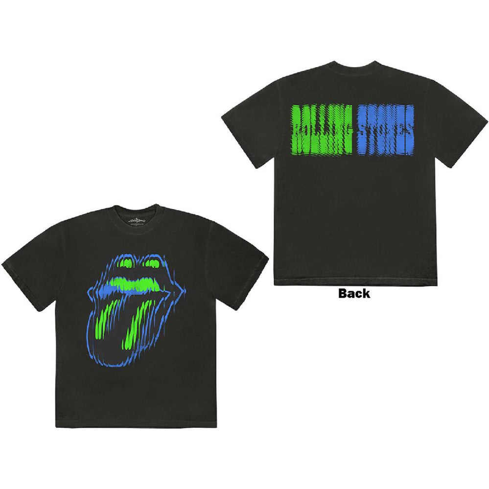 Rolling Stones - Distorted Tongue - Black  t-shirt