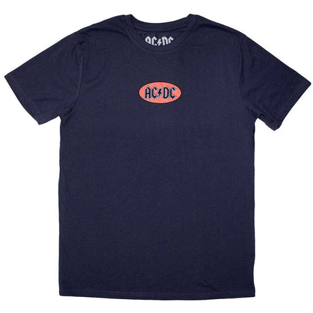 AC/DC - Mini Oval Logo - Navy Blue T-shirt