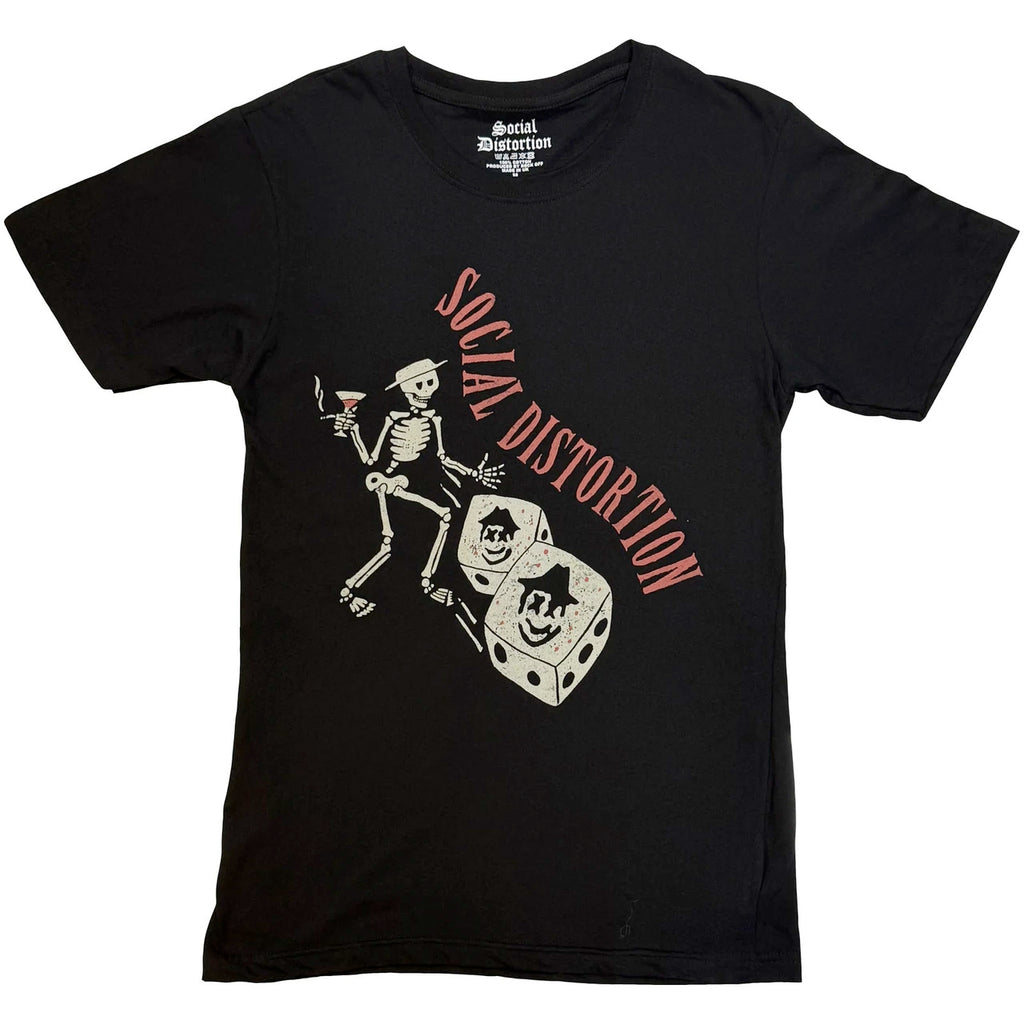 Social Distortion - Skully Dice Vintage - Black  t-shirt