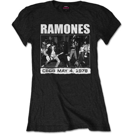 Ramones - CBGB 1978 - Ladies Junior Black T-shirt