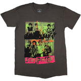 Sex Pistols - Band Green Montage - Charcoal Grey  t-shirt