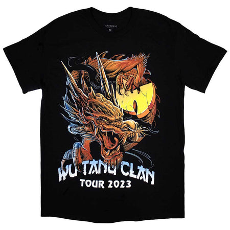 Wu Tang Clan - Tour 2023 Dragon with Backprint - Black T-shirt