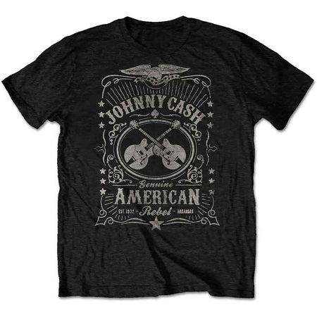 Johnny Cash - American Rebel - Black T-shirt