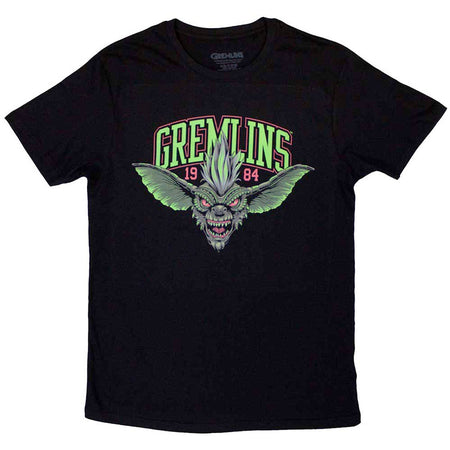 Gremlins - Stripe 1984 Green Logo - Black  t-shirt