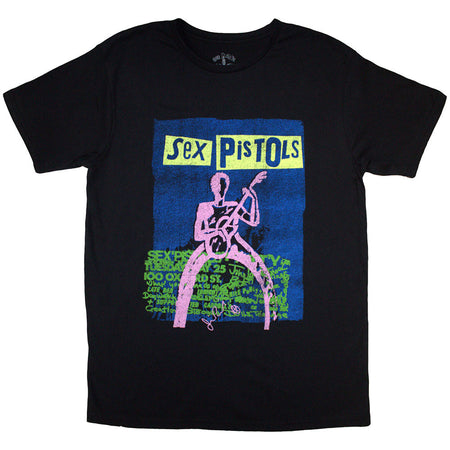 Sex Pistols - Guitar Cartoon - Black  t-shirt