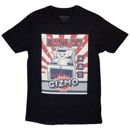 Gremlins - Gizmo Japanese Advert- Black  t-shirt