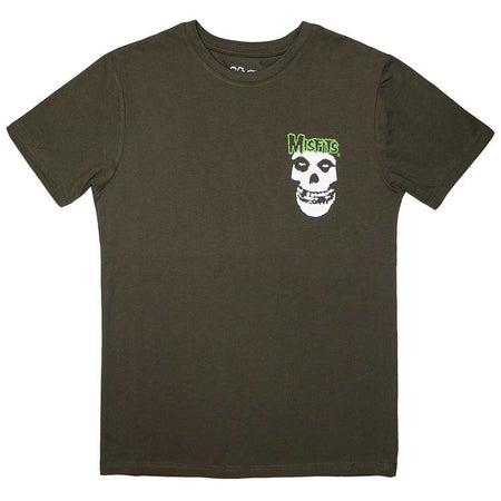 Misfits - Mini Skull & Logo - Green T-shirt