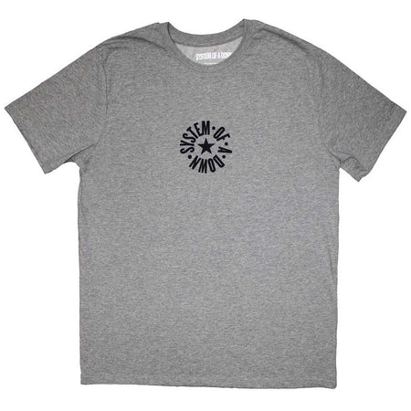 System Of A Down - Mini Circle Logo - Grey T-shirt