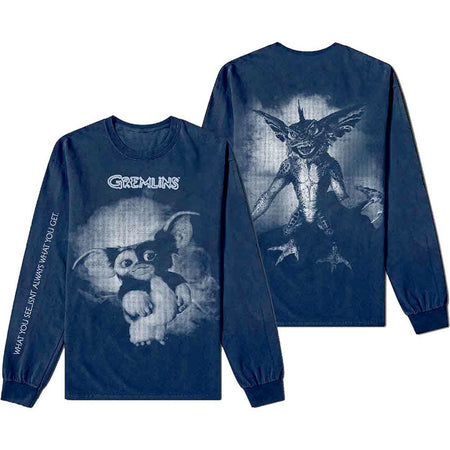 Gremlins - Graphic - Navy Blue Long Sleeve t-shirt