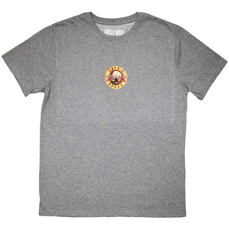 Guns N Roses - Mini Circle Logo - Grey T-shirt