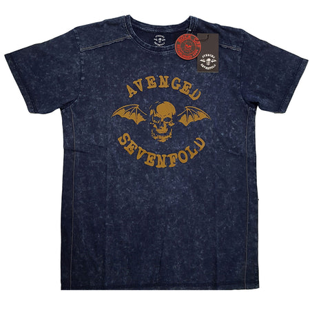 Avenged Sevenfold - Logo Dip Dye - Navy Blue t-shirt