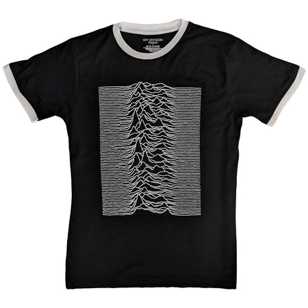 Joy Division - Unknown Pleasures with backprint - Black Ringer t-shirt
