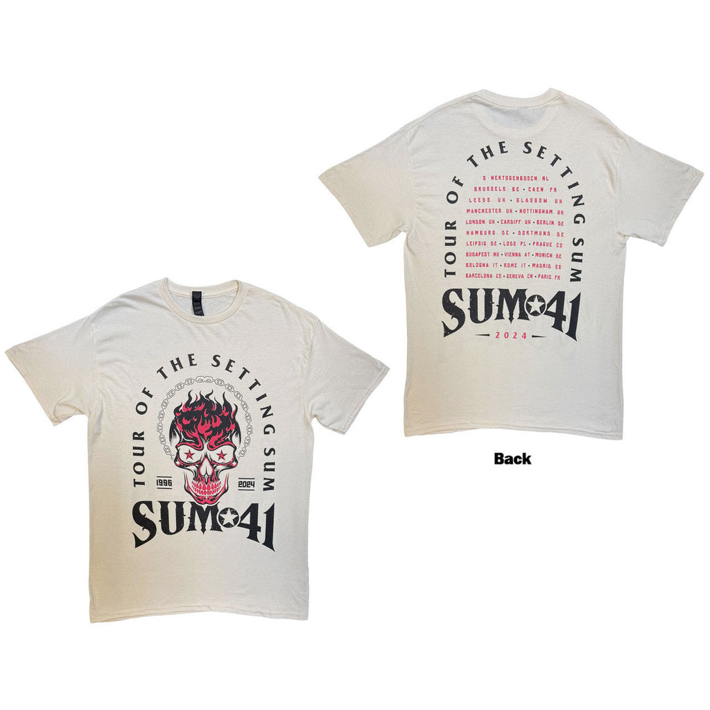 Sum 41 - Tour '24  Pt 2 Pink Skull - Natural t-shirt