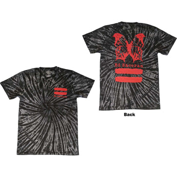 Ed Sheeran - Red Equals Butterfly - Black Dye Wash T-shirt