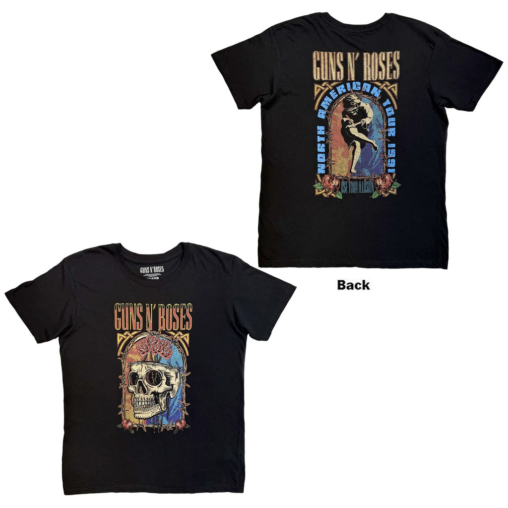 Guns N Roses - North American Tour Skull - Black  t-shirt