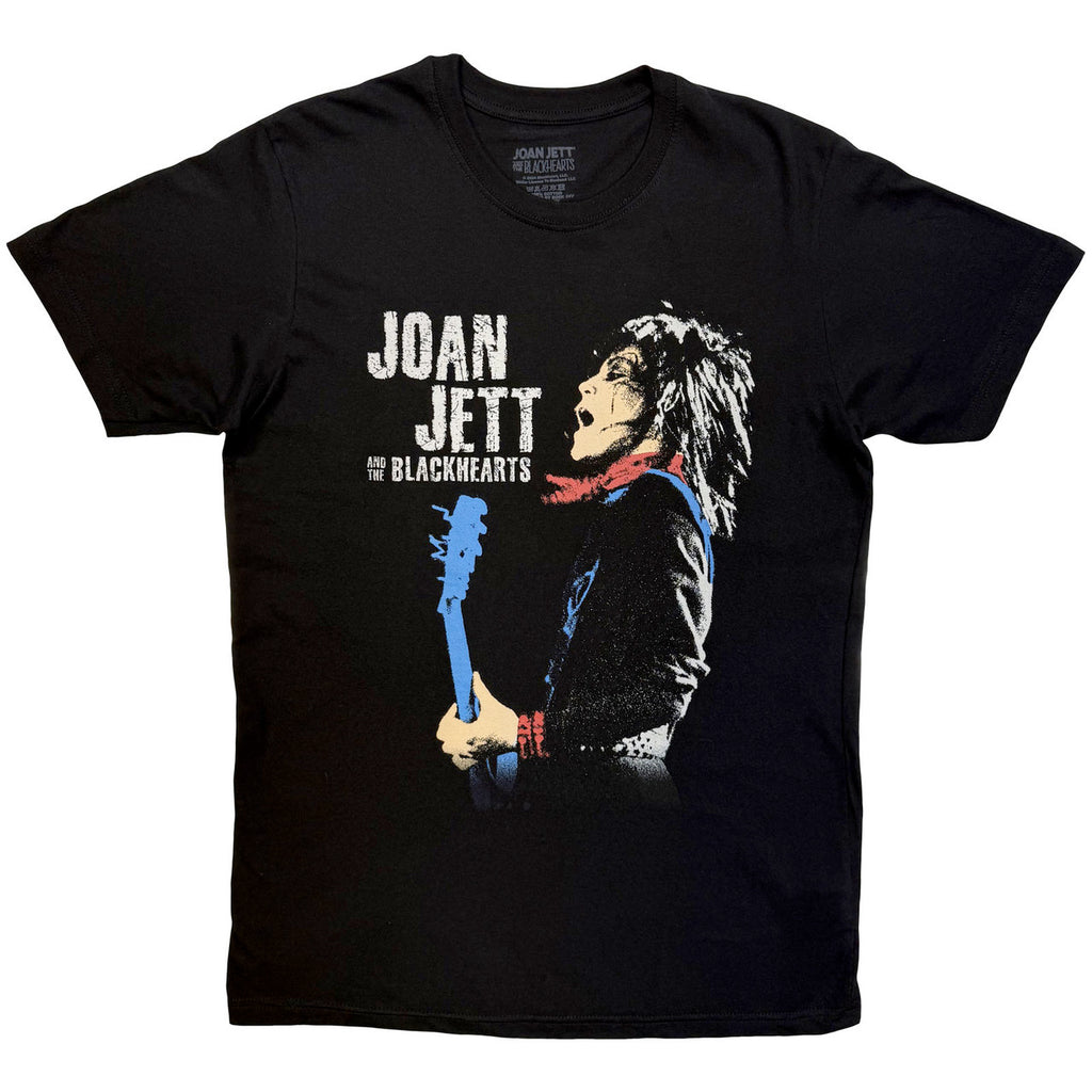 Joan Jett - Blue Guitar - Black  t-shirt