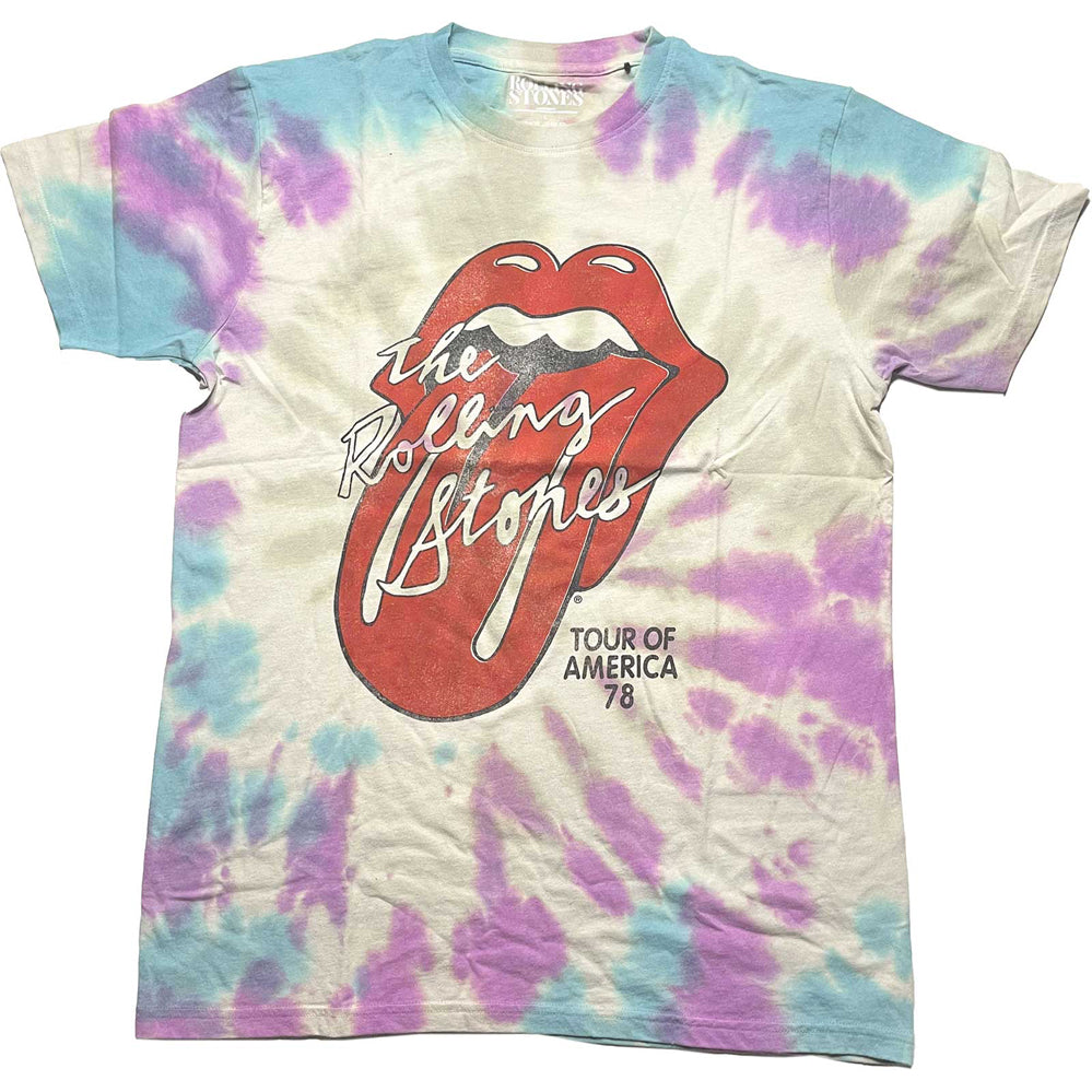 The Rolling Stones - Tour Of USA '78 -  Dye Wash White  t-shirt